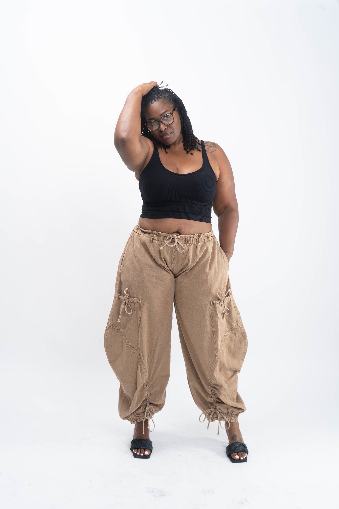 Brown Drawstring Pants