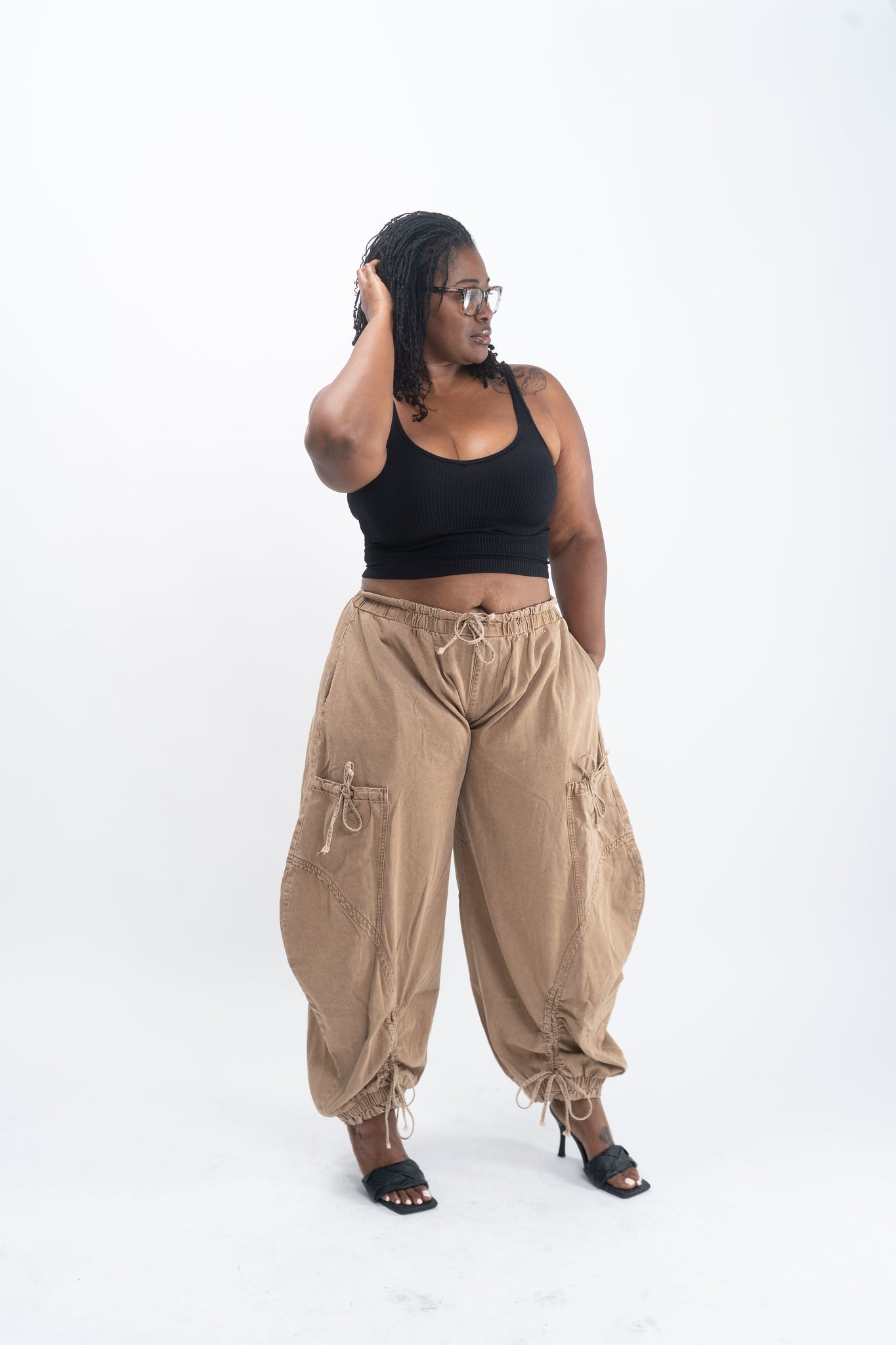 Brown Drawstring Pants